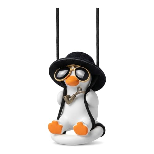 Funny Ornament Gift,Hanging Duck for Car Mirror,Rear View Mirror Hanging Accessories,Rear View Mirror Charm,Cute Car Mirror Hanging Accessories for Women Men Teens (Spoon-Billed Duck) - color: Spoon-billed Duck