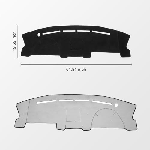 KUST Black Dash Cover for Ford F150 F-150 2004-2008, 2004-2008 Lincoln Mark LT Left Hand Driving Polyester Dashboard Cover Non-Slip Interior Accessories for F150 Custom Fit Dash Mat Sunshade No Glare - size: For F-150 04-08