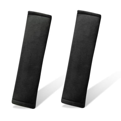 2PCS Car Seat Belt Pads Cover - Soft Fluff Car Seat Belt Shoulder Strap Cover Harness Pad Protect Your Neck - Universal Comfortable Seatbelt Strap Cushion for Most Cars & Backpacks (Black) - color: Black