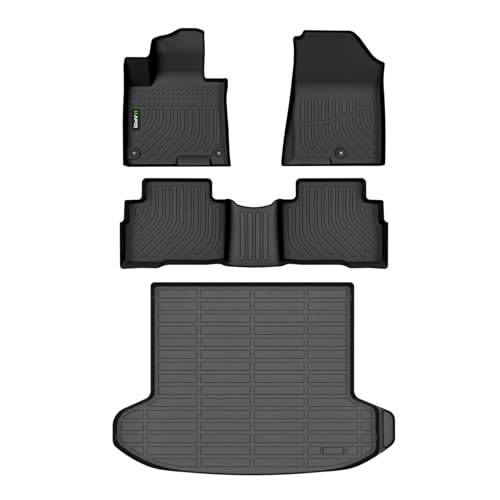 All Weather Floor Mats & Cargo Liner for 2023-2025 Kia Sportage Hybrid (Not PHEV) Full Set Floor Liners Accessories, Black - style: 1) For Sportage Hybrid 2023-2025 Set