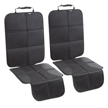 JOYSKY Car Seat Protector for Child Car Seat, 2 Pack Carseat Protectors for Under Child Seats with Thick Padding, Waterproof Fabric and Storage Pockets, Protection for Automotive Interior