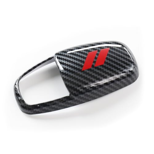 for Dodge Charger 2015-2023 Challenger 2015-2024 Durango 2016-2026 Accessories Interior Protector Gear Shift Knob Cover Trim Protector Cap (Carbon Fiber Pattern + Red) - color: Carbon Fiber Pattern + Red