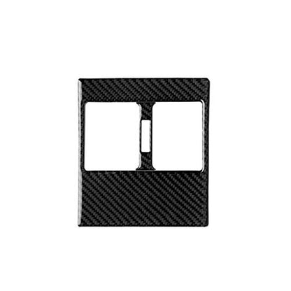 for Mercedes-Benz C Class W204 2007-2013 Real Soft Carbon Fiber Rear Air Outlet Panel Air Conditioning Vent Frame Cover Trim Sticker Car Interior Accessories - color: Rear Air Vent