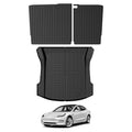 Mixsuper Cargo Liner for Tesla Model 3 2017-2023, All Weather Trunk Mat Backrest Mat TPE Back Seat Cover Protector for Model3 Accessories - size: 17-23 |Model3| Cargo & Backrest Mat