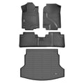 AIPOIL® Floor Mats & Cargo Liner Set for 2012-2016 Honda CRV (Fit for LX & SE & EX & No subwoofer)(Not fit CRV Touring) All Weather Protection TPE Car Full Set Custom CR-V Car Mats Accessories - Black - style: 37) For CRV 2012-2016 Full Set