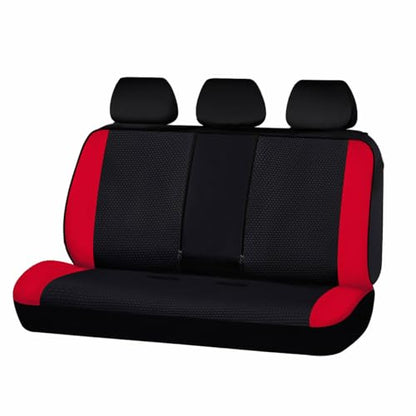 Flying Banner Neoprene Rear Bench car seat Covers car seat Protectors Split 40/60 60/40 (Red & Black, Neoprene) - color: Red & Black, size: Neoprene