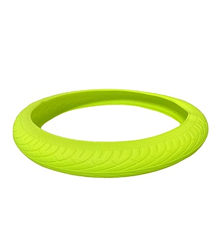 Universal Green Steering Wheel Cover：13.5 to 15 Inches Flexible Silicone Anti Slip Steering Wheel Protector Fit for Most Car Models Including Round D Shape or Special Shape - color: green