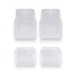 Vaygway All Weather Floor Mats-Universal 4 Piece Car Interior- Rubber Clear Car Plastic Rug-Blue-Tinged Weather Protection Mats - style: Clear Plastic Floor Mat