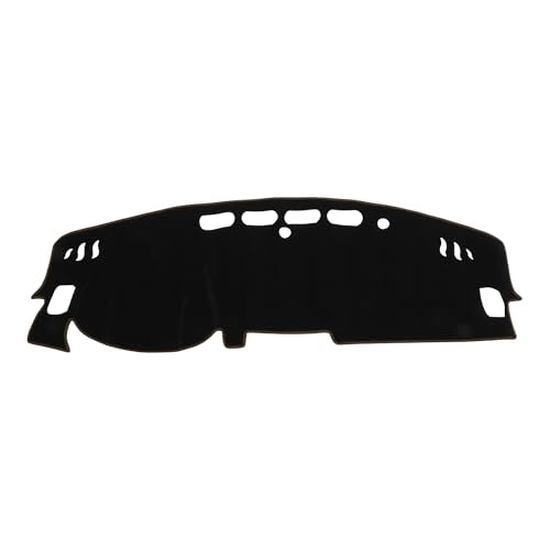 Dash Cover for Nissan Altima 2019-2025 No Hud Dashboard Cover Car Interior Anti-Slip/Anti Dust Polyester Black with Brown Edge 1 Pcs - color: Black with Brown Edge