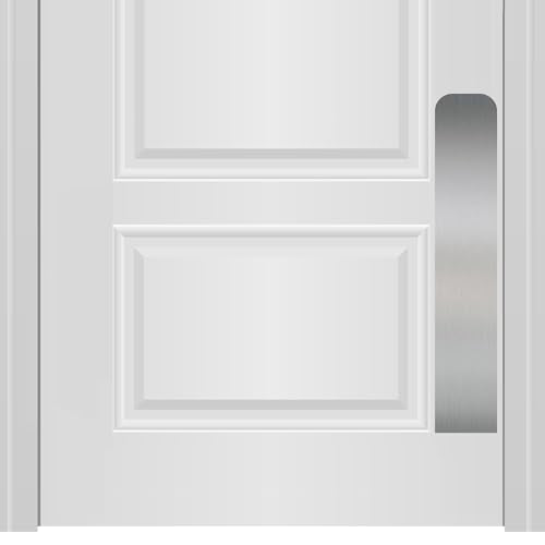Deck the Door Decor Dog Scratch Door Protection Plate - Elegant Anodized Aluminum for All Door Types | Pet-Safe - Polished Edges & Rounded Corners | Magnetic Mount - Satin Nickel, 4” x 22” - color: Satin Nickel, size: 4 x 22"