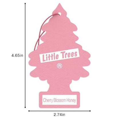 LITTLE TREES Car Air Freshener | Hanging Tree Provides Long Lasting Scent for Auto and Home | 24 Air Fresheners |Cherry Blossom - size: 4 Count (Pack of 6)
