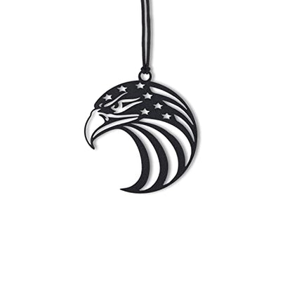 Rear View Mirror Accessories - Car Mirror Hanging Accessories - Car Pendant, Car Charms Ornament - Swinging Ornaments Cars Accessory for Men and Women Hanger - Black (Patriotic American Eagle) - style: Patriotic American Eagle