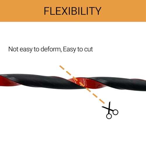 D Shape Weather Stripping, Self-Adhesive Rubber Seal Strip, Rubber Gasket for for RV, Auto, Boat, Garage Door/Window, Machinery and More, W:0.55" x H:0.472", L:20Ft