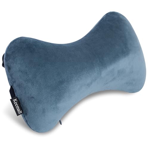 Keemall Inflatable Car Neck Pillow Driving , Blow Up Car Headrest Pillow for Car, Inflatable Travel Pillow for Camping, Neck Support for Office Chair - Adjustable Softness - color: Soft Grey, size: Medium