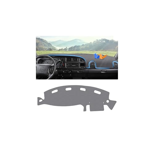 Autorder Gray Dashboard Cover Mat for Dodge Ram 1500 2500 3500 1998-2001 Accessories Dash Cover Upgrade Polyester Dash Mat Sunshade Glare UV Rays Protector - size: Gray 1998-2001 Dodge Ram