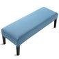 Fuloon Stretch Jacquard Dining Bench Cover - Anti-Dust Removable Bench Slipcover Washable Seat Cushion Protector for Bedroom, Kitchen, Hotel, Banquet (Lake Blue) - color: Lake Blue