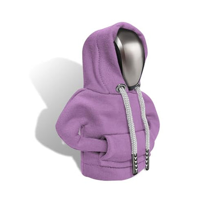 Gear Shift Hoodie, Gear Shift Cover, Fashionable Hoodie Automotive Gear Shift Knob Protector, Car Accessories Mini Sweater Gear Shift Knob Cover for Car Gear Shift Levers (Purple)