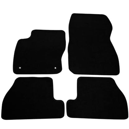 Floor Mats Compatible with 2011-2015 Ford Focus, Nylon Black Front Rear Carpet by IKON MOTORSPORTS, 2012 2013 2014