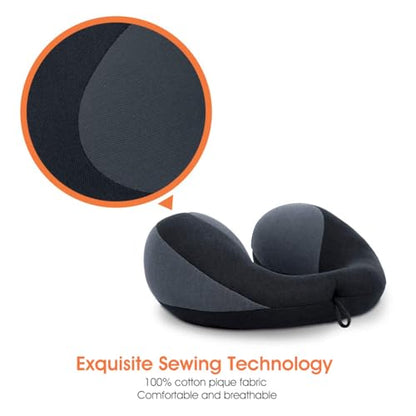 Kids Chin Supporting Travel Neck Pillow, Helps Support Head and Neck, Comfortably Designed for Head, Neck, and Chin Support - Ideal for Toddlers and Children,Black