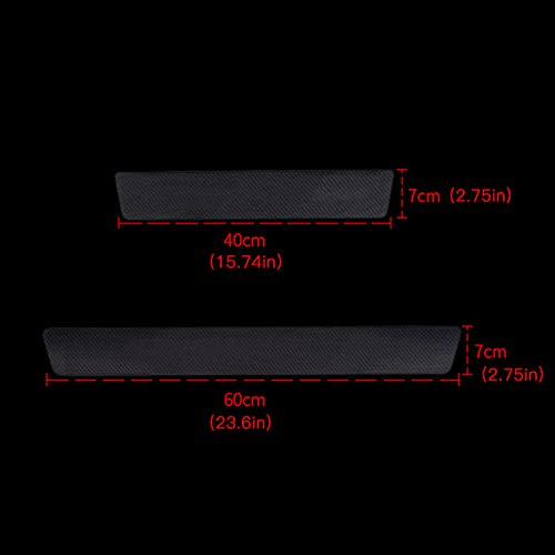 Door Sill Plate Protectors for Car - Universal Door Entry Guards Sill Scuff Cover Panel Step Protector, Welcome Pedal Protector Cover, Carbon Fiber, 4pcs/Set