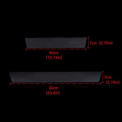 Door Sill Plate Protectors for Car - Universal Door Entry Guards Sill Scuff Cover Panel Step Protector, Welcome Pedal Protector Cover, Carbon Fiber, 4pcs/Set