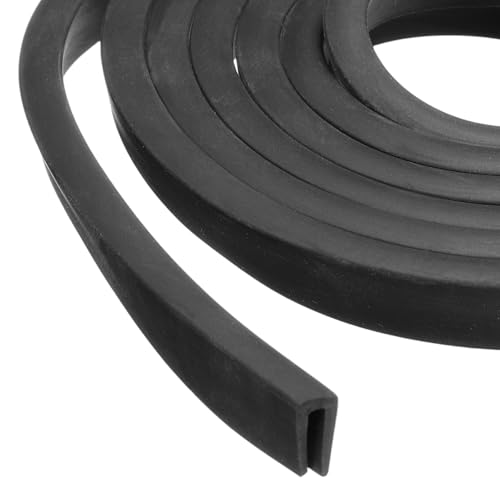 PATIKIL Rubber Edge Trim, 13.1ft x 5mm x 10mm U Channel Rubber Guard Seal Strip Protector Fit for 2mm Edge for Car Doors Hatches Sheet Metal Table Corners Steel Plates, Black - size: Fit for 2" x 13.1ft x 5mm x 10mm