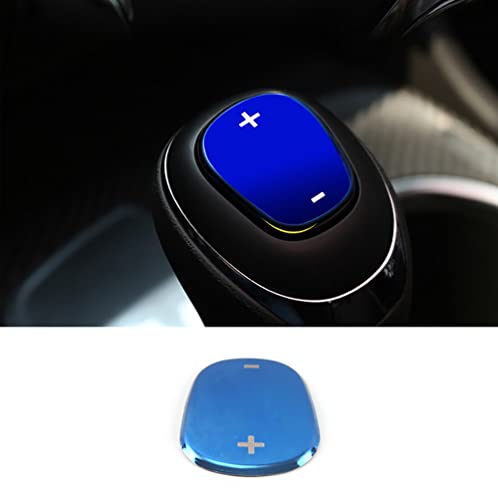 Eridanus Car Accessories Gear Shift Knob Cover Trim Fit for Chevrolet Equinox 2018-2021 (Blue) Chrome Titanium Stainless Steel 1 PC - color: Blue