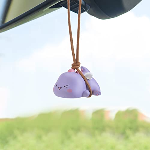 wonuu Cute Dinosaur Pendant Flying Hanging Ornament for Car Rearview Mirror Charms Decoration Accessories - color: Dinosaur_purple