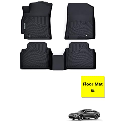 Floor Mats for All-NEW 2025 KIA K4,TPE All Weather Protection 2 Rows Car Floor Liners -Black - size: For 2025 KIA K4