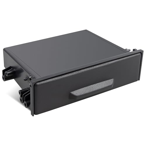 RED WOLF Car Stereo Radio Storage Box for Toyota, Single DIN Storage Pocket Stereo Blanking Plate Holder Drawer Kit Universal for Toyota Vehicles