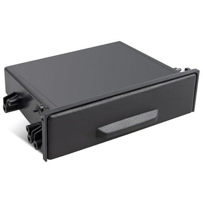 RED WOLF Car Stereo Radio Storage Box for Toyota, Single DIN Storage Pocket Stereo Blanking Plate Holder Drawer Kit Universal for Toyota Vehicles