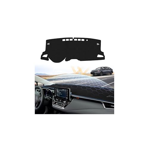 Sunsdrew Dash Cover for 2019-2026 Toyota Corolla Dashboard Cover Mat for Corolla Accessories Sunshade Nonslip Mesh Protector No Glare - size: 19+Toyota Corolla Dash Cover