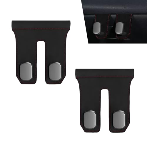 2 PCS Double Hooks Car Glovebox Hanger, Anti-Scratch Co-Pilot Side Storage Hook, Auto Purse Handbag Grocery Bag Organizer, Universal for Most Cars SUVs Trucks (Black) - color: Double Hooks