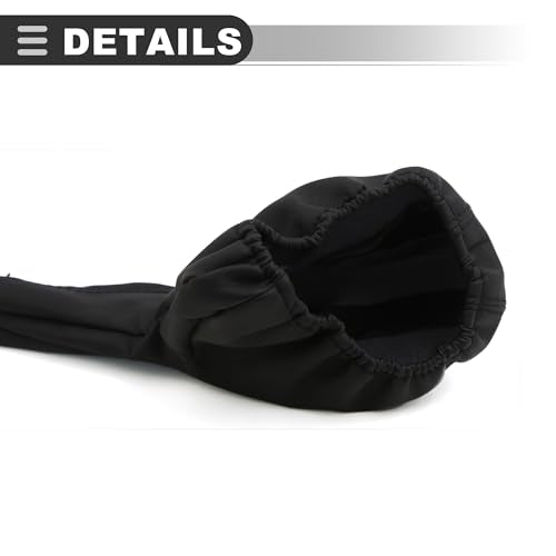 Motoforti Universal Car Handbrake Parking Cover, Faux Leather, Black, 1 Pcs