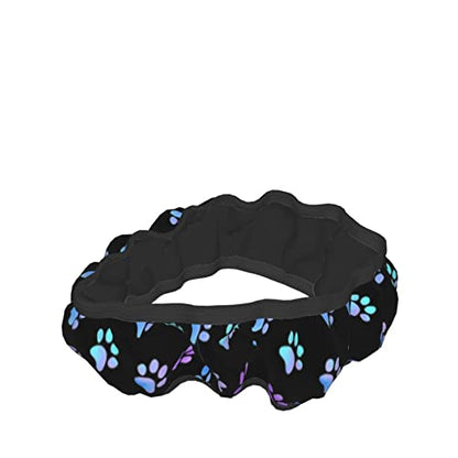 Paw Prints Steering Wheel Cover for Women Men, 15 Inches Purple Galaxy Neoprene Anti-Slip Cute Universal Car Steering Wheel Grip Wrap Car Accessories Protective Case Cover for Vehicle Truck SUV - color: Blue Purple Galaxy Paw Prints