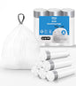 TIPGO Drawstring Trash Bags 60 Count, Pre-Cut 1.6 Gallon Small Garbage Bags, Fit 1.2-1.8 Gallon Trash Bin for Home, Office, Bathroom (Code A) - style: 60 Count