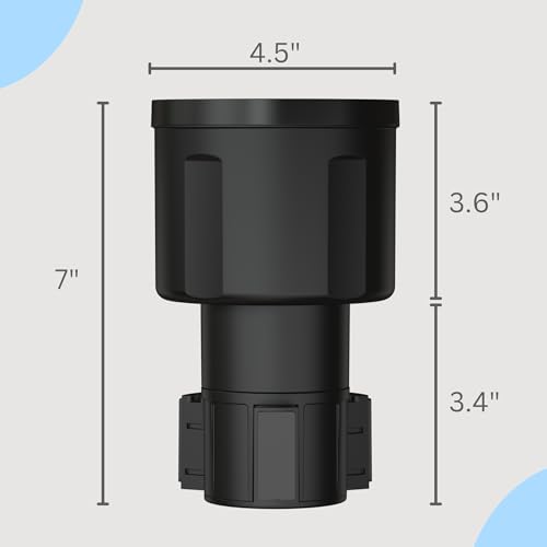 Swigzy Extra Wide Car Cup Holder Expander - Made for Yeti 14oz & 46oz Rambler, Hydro Flask 24oz Mug, RTIC 36oz Bottles - Adapter Insert Extender Expandable and Adjustable - color: Black, size: Holds Yeti 14 & 46 oz