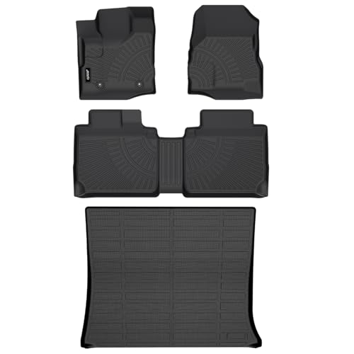 Jenofa-Car Floor Mats for Chevy Equinox 2012-2017 for GMC Terrain 2012-2017 All Weather Floor Mats Cargo Mat Full Set Car Mat for Equinox Set Floor Liners Accessories Black - style: 36|For equinox/terrain|2012-2017|Set