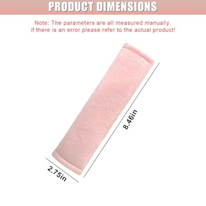 2PCS Car Seat Belt Pads Cover - Soft Fluff Car Seat Belt Shoulder Strap Cover Harness Pad Protect Your Neck - Universal Comfortable Seatbelt Strap Cushion for Most Cars & Backpacks (Pink) - color: Pink
