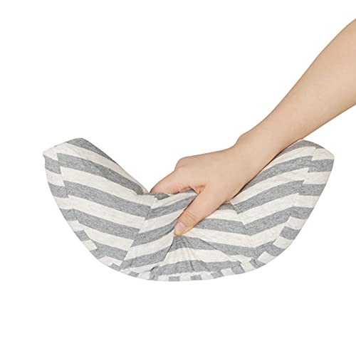 Kids Car Seat Travel Neck Pillow Soft Neck Support Cushion Car Seat Belt Cover Cushion Pillow Car Seatbelt Shoulder Pad Head Neck Support Pillow Seat Strap Pillow for Car Airplane Pushchair Travel - color: Gray Strips