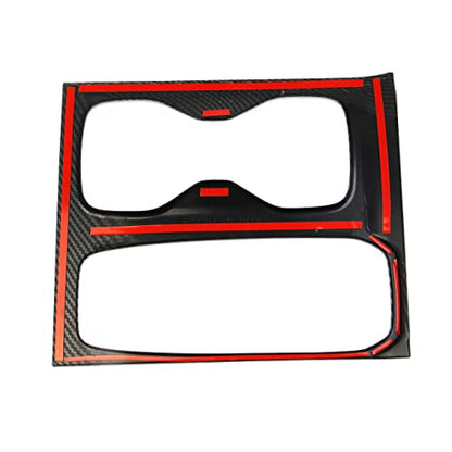 Carbon Fiber Center Console Gear Shift Cupholder Panel Cover Trim for Nissan Frontier 2022-2026