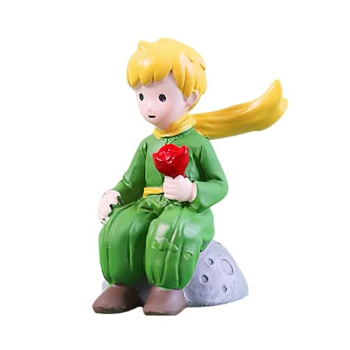 Cute Prince Sit On Planet Statues for Car Dashboard Decorations Accessories Interior, Cool Anime Figurines for Car Dash Board Decor Birthday Cake Toppers Decoration Home Women Christmas Ornaments - color: B2