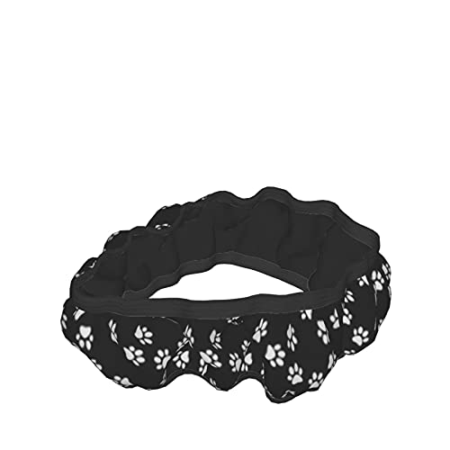 Dog Cat Paw Print Steering Wheel Cover for Women 14 15 inch Universal Cute Car Steering Wheel Accessories Paw Print Breathable Steering Wheel Protector - color: paw print