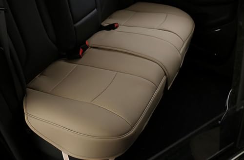 EDEALYN® 1 Pack Scalable (124-140cm) Back Seat Cover Car Seat Cover Seat Protector Rear Seat Bottom Cover Fits 90% of car - for Seat Bottom Only (Tan - Rear seat) - color: Beige - Rear seat