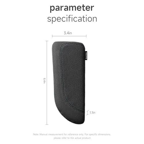 Italian Alcantara Style Fur Car Elbow Rest Pad - Universal Armrest & Knee Cushion - Thigh Support Comfort Pillow - color: Black Line Right