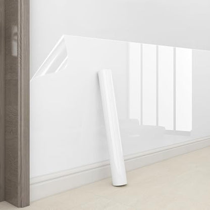 Clear Wall Protector Contact Paper Electrostatic Absorption Wall Protective Film Removable Self-Adhesive Transparent Static Cling Sticker, Waterproof Wallpaper for Furniture Doors from Pets Scratche