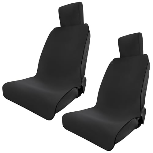3tyto Universal Car Seat Covers, Waterproof Neoprene Seat Covers - Waterproof & Sweatproof, Machine Washable, Non-Slip Seat Protector for Car, Truck, SUV, Van (Black, 2 Pack) - color: Black, size: 2 Pack