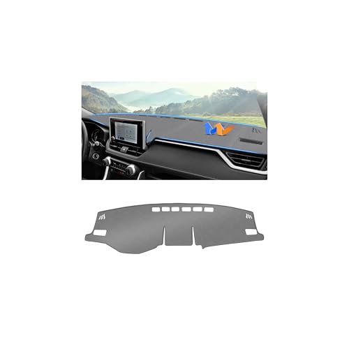 Autorder Gray Dashboard Cover Mat for Toyota RAV4 2019-2025 Accessories Dash Cover Upgrade Polyester Dash Mat Sunshade Glare UV Rays Protector - size: Gray 2019-2025 Toyota RAV4