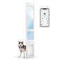 Power Pet Roll Up Smart Automatic Patio Pet Door, Proven Pet Operated Technology, Heavy Aluminum, Dual Low-E Glass, Safe, Secure, Airtight, Manual/App Control, 24/7 Timers - color: Patio Tall - 92½-96, size: Large