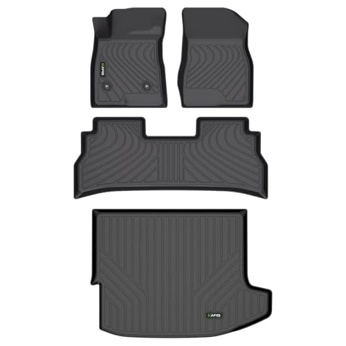 HAFIDI® Floor Mats & Cargo Liner Set Fit for Chevy Trax & Buick Envista 2024 2025 2026 All Weather Protection TPE Anti-Slip Automotive Full Set Floor Liners Custom Trax Accessories - Black - style: 7) For Trax & Envista 2024 2025 2026 Full Set